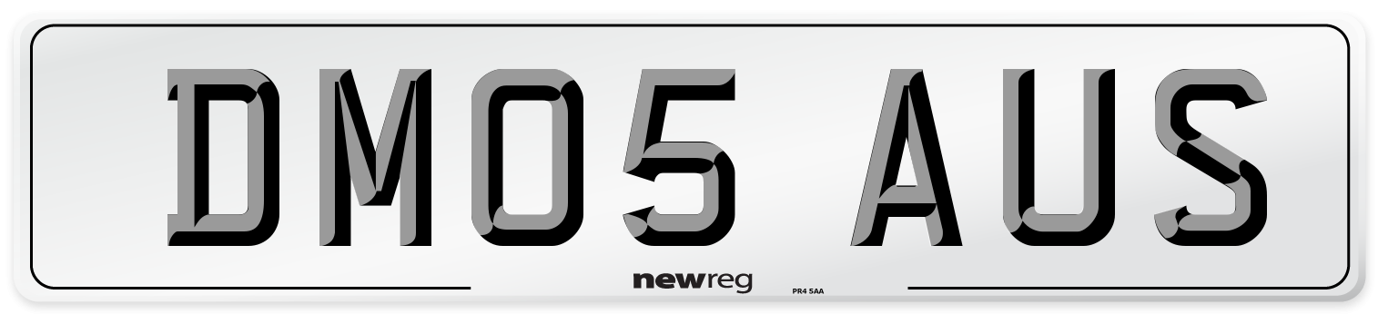DM05 AUS Number Plate from New Reg